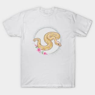 Banana Ball Python Floral Theme T-Shirt